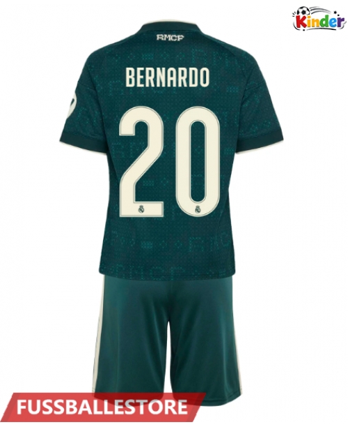 Günstige Real Madrid Bernardo Silva #20 Auswärts Trikotsatzt Kinder 2026-27 Kurzarm (+ Kurze Hosen)